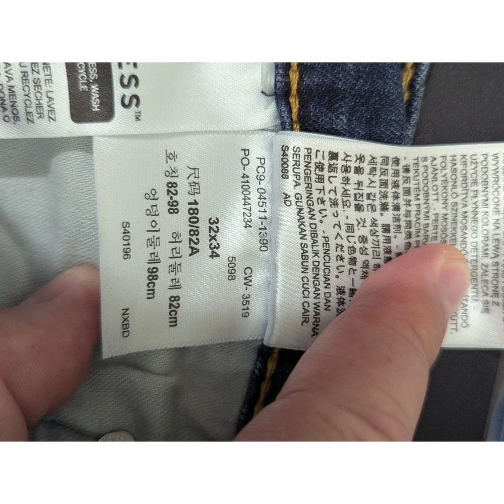 Levi's 511‎ Jeans Men's 32x30 (Tag 32x34) Blue Cropped to 30' length